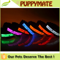 Eco-Friendly LED Dog Collar Dog Safety light collar, retractable custom nylon adjustable buckle pet dog collar